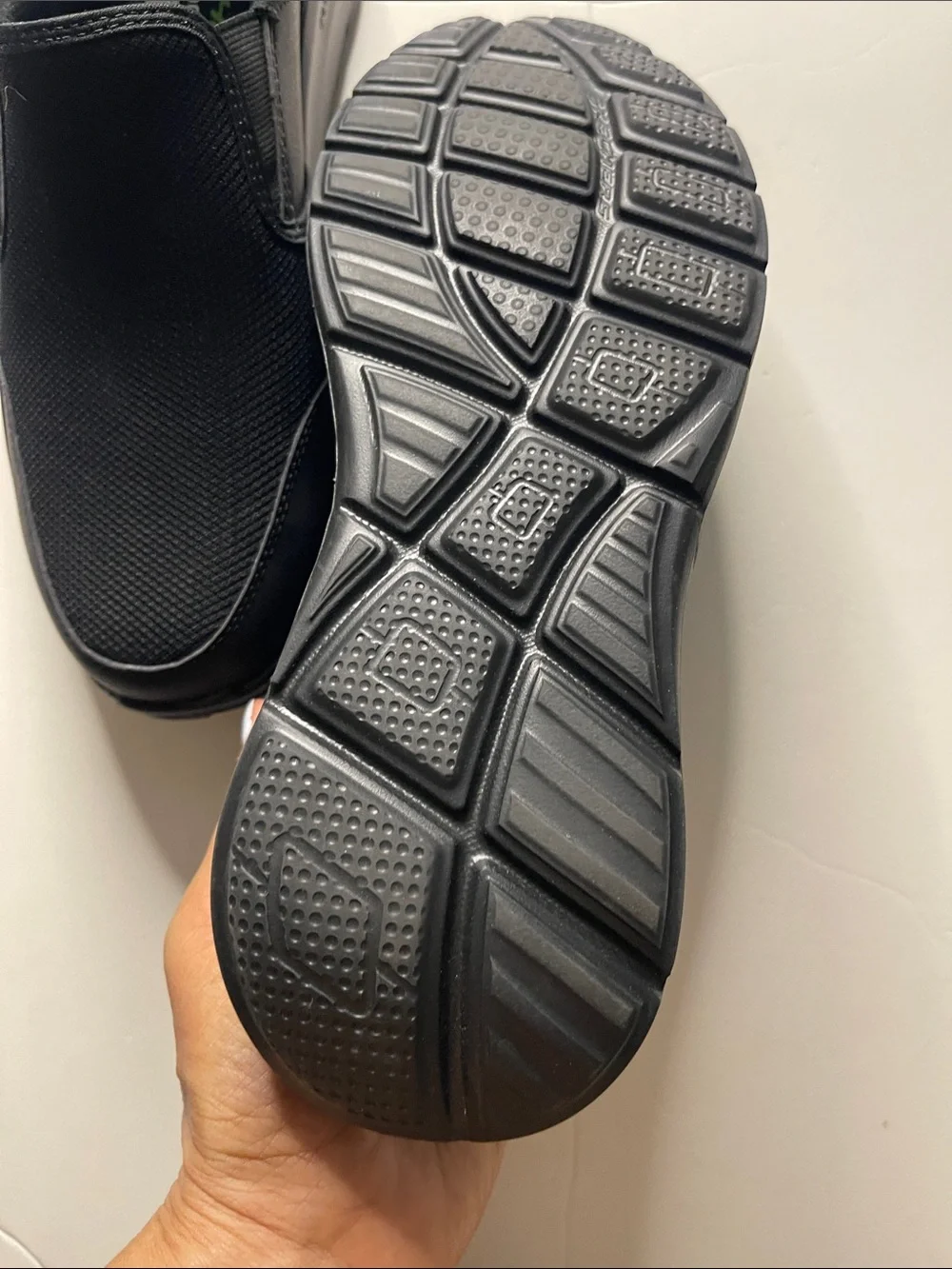 Skechers Black Slip-On Mesh Casual Loafers